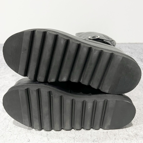 Free People Not for Riding Platform Tall Boots Black Leather Size 6.5 NEW - Picture 9 of 11